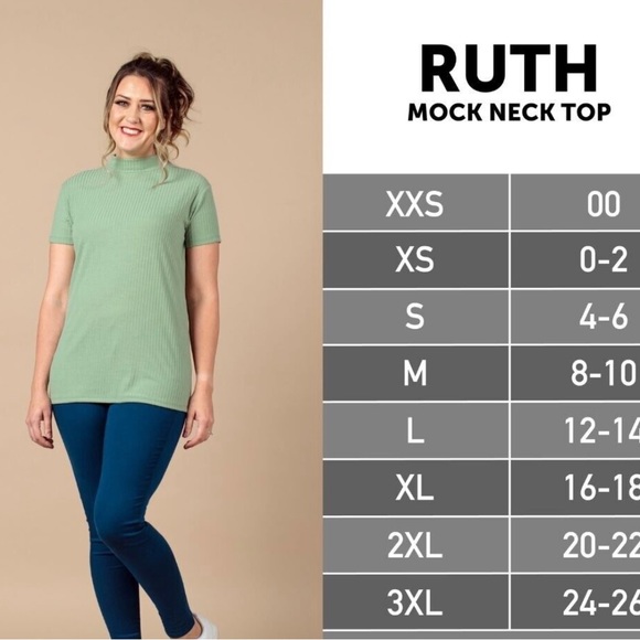 Striped Mock Neck Top - Picture 2 of 3